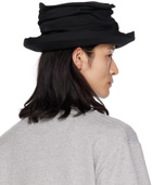 Yohji Yamamoto Black Picking Crochet Hat
