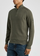 Belstaff Guide Half-zip Cotton Jumper Green