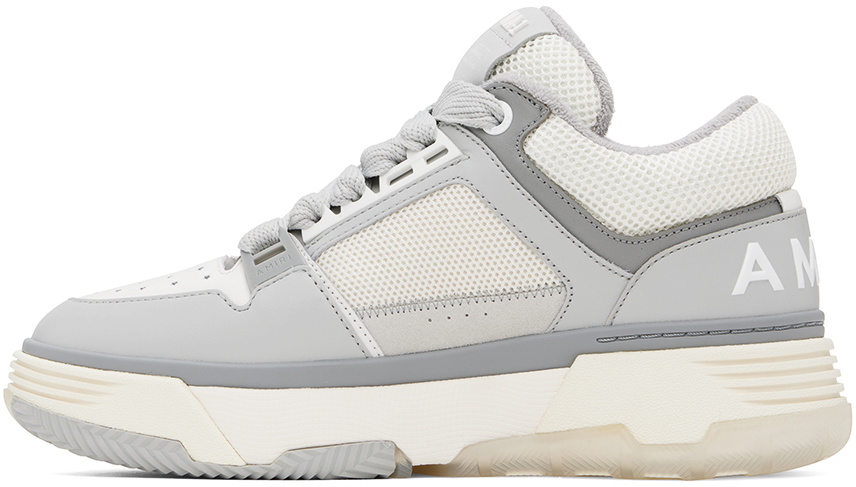 【AMIRI】ホワイト&グレー MA Quad MA-1 ヌバック スニーカー AMIRI Gray & White MA-1 Sneakers Amiri