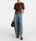 Magda Butrym Cropped leather top