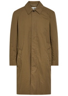 Saint Laurent Quilted Cotton Coat Taupe