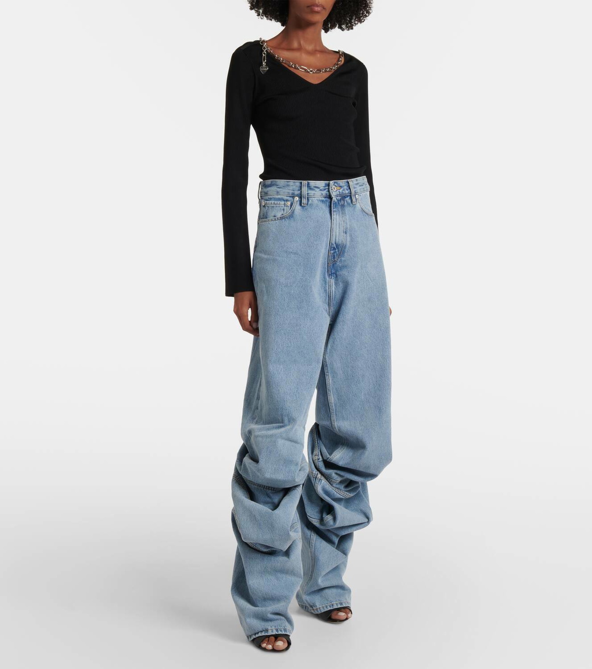 Y/Project Evergreen draped wide-leg jeans Y/Project