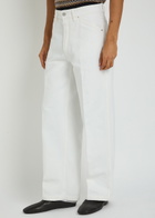 Lemaire Wide-leg Denim Jeans White