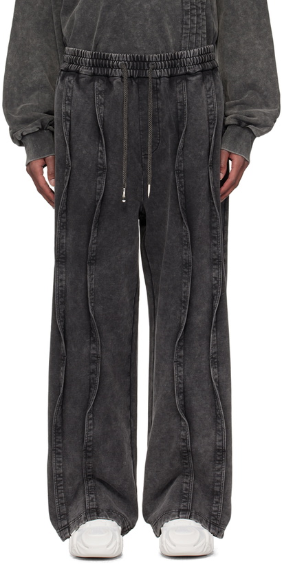 Photo: Feng Chen Wang Gray Multi Seam Sweatpants