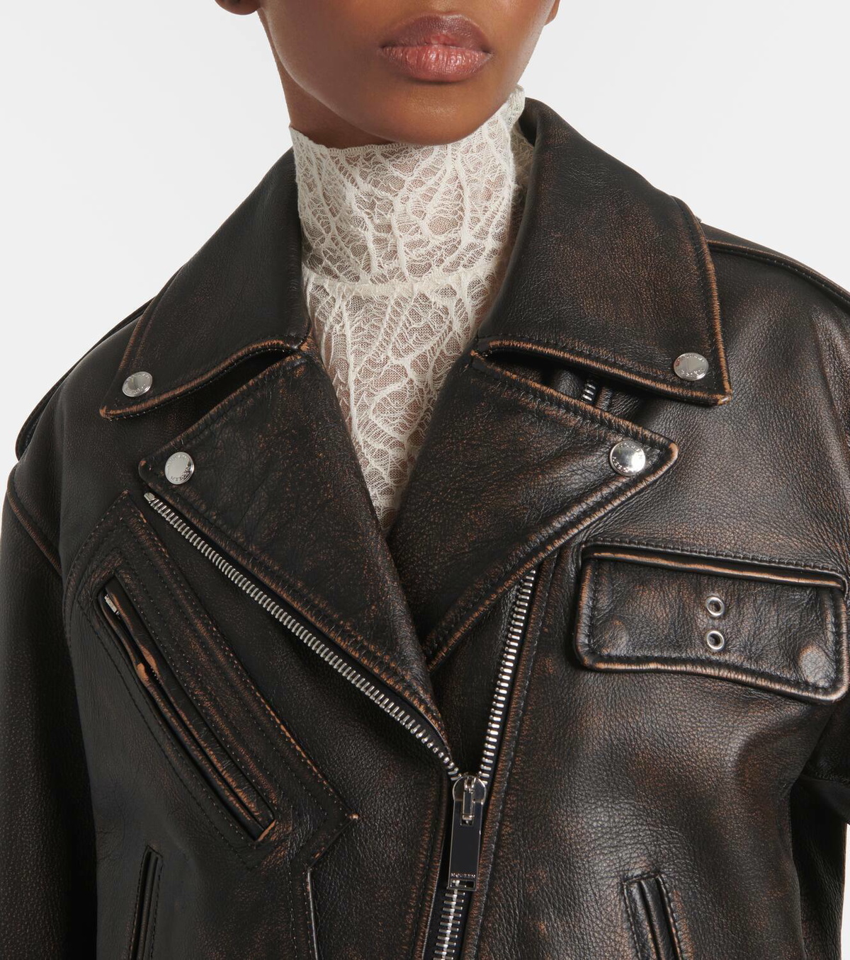 McQueen Leather biker jacket