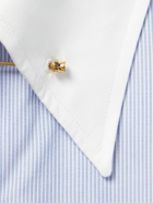 Kingsman - Turnbull & Asser Pinned-Collar Striped Cotton Shirt - Blue