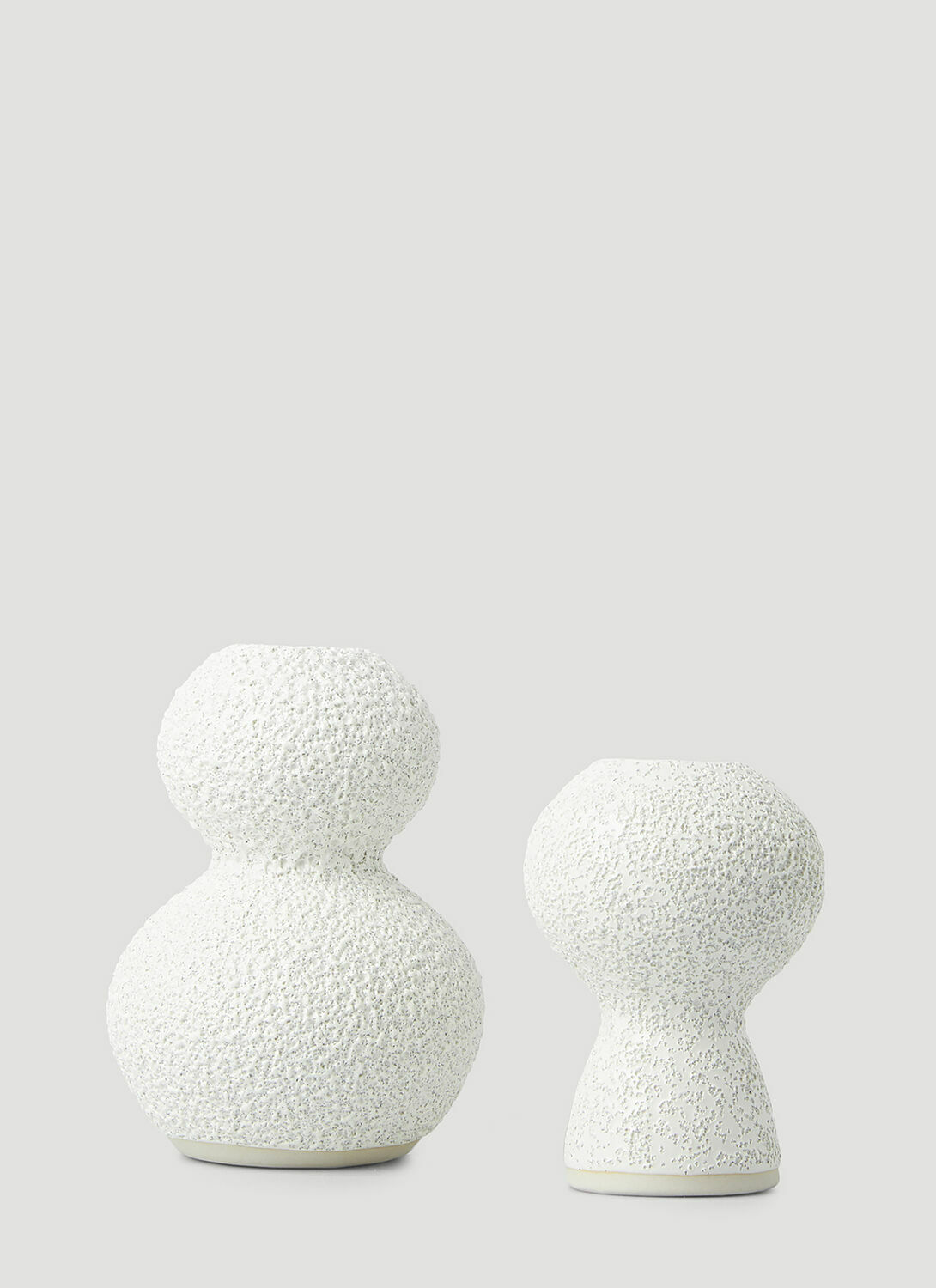 Marloe Marloe Set of Two Lava & Bone Candlestick Holders