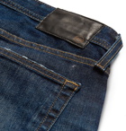 AG Jeans - Tellis Slim-Fit Distressed Stretch-Denim Jeans - Dark denim