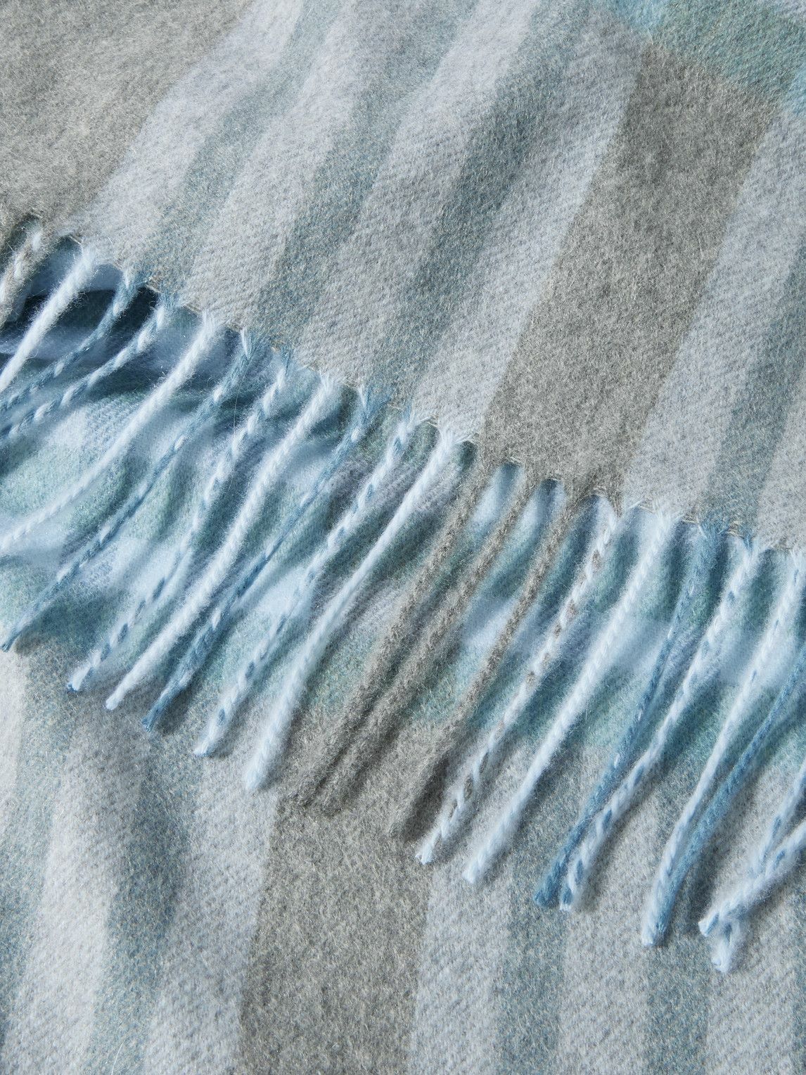 Johnstons of Elgin - Fringed Checked Cashmere Scarf