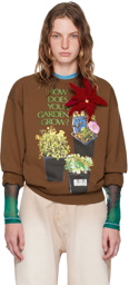 JW Anderson Brown Flower Pot Sweatshirt