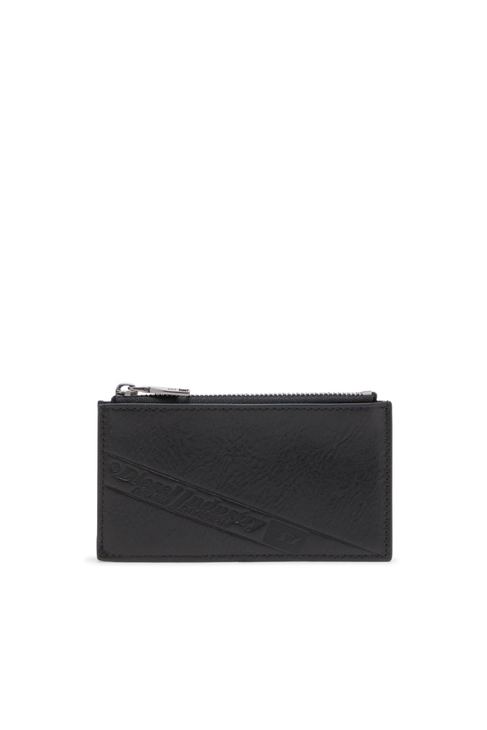 Photo: Diesel Leather card holder with zip closure - Card cases Mens in Black