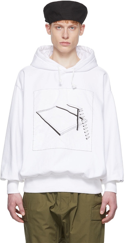 Photo: Undercover White Cotton Hoodie