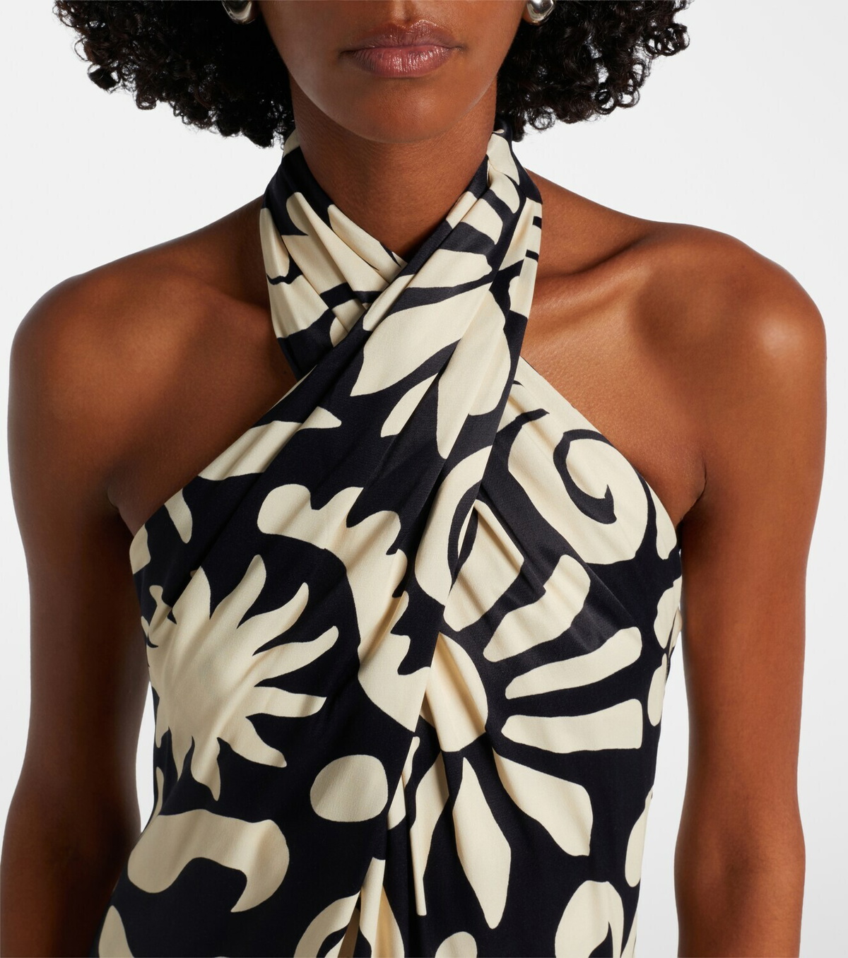 Cala de la Cruz Oliviera printed halterneck maxi dress