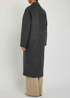 Vince Single Breasted Wool-blend Coat Dark Grey
