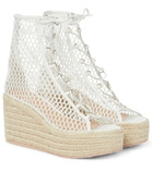 Gianvito Rossi - Helena 45 crochet espadrille wedges
