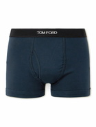 TOM FORD - Stretch-Cotton Jersey Boxer Briefs - Blue