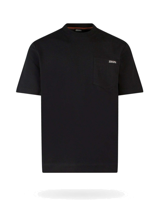 Photo: Zegna T Shirt Black   Mens