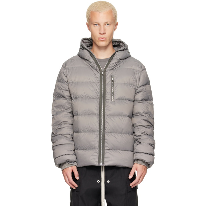Photo: Rick Owens Gray Tower Nylon Duvet Hooded Down Jacket