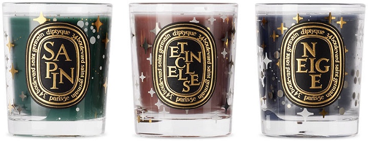 Photo: diptyque Glow-In-The-Dark Diptyque Holiday Edition Candle Set, 3 pcs