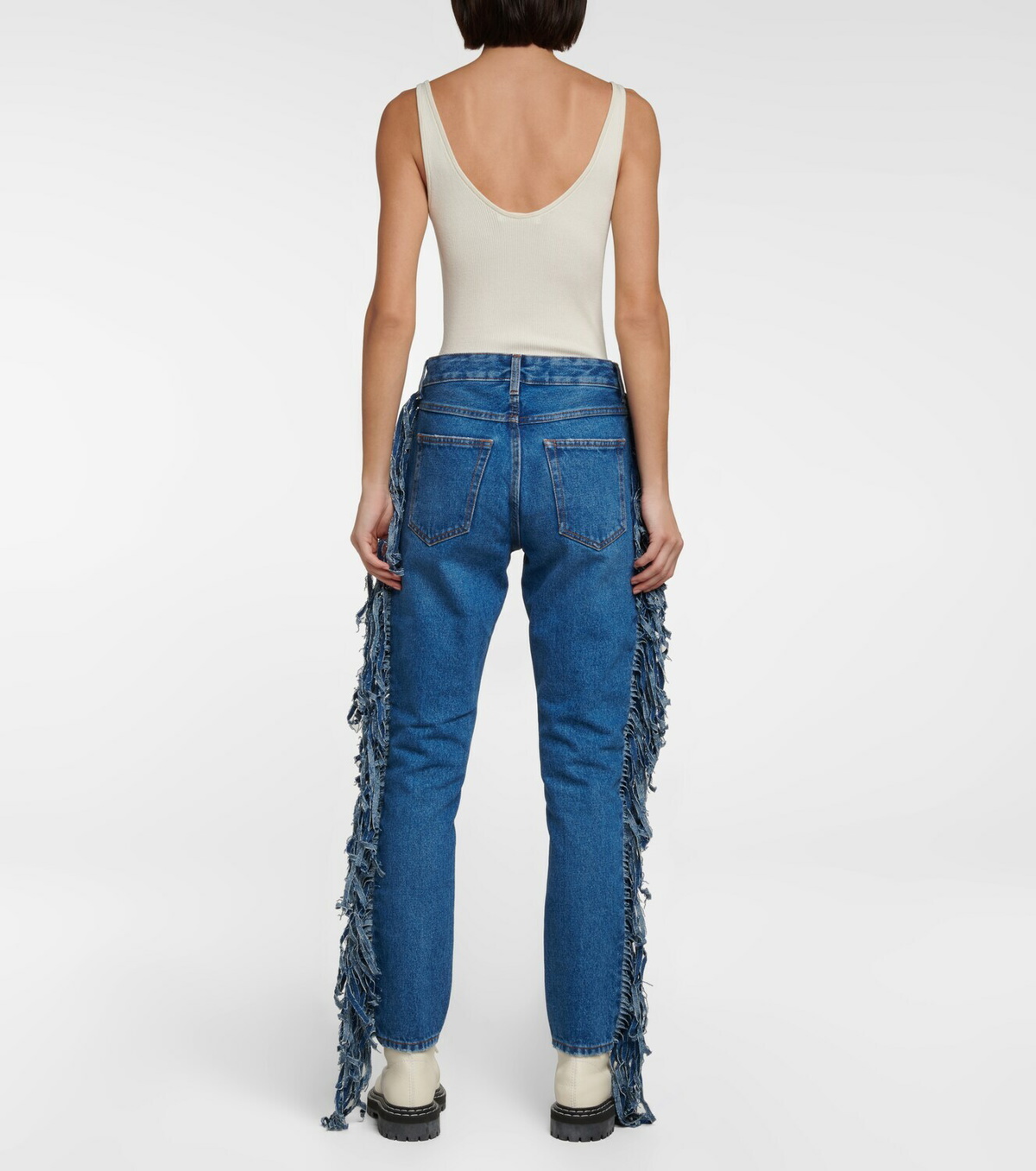 Alanui - High-rise fringed jeans