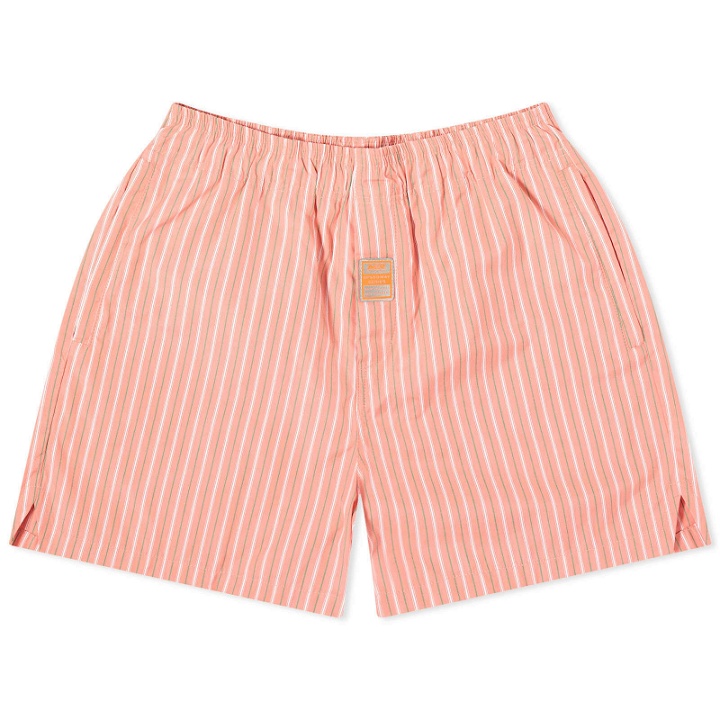 Photo: Martine Rose Women's Striped Boxer Shorts in Pink/Green