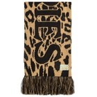 Aries Men's J'Adoro Leopard Scarf in Beige 