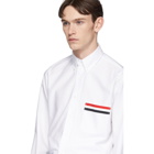 Thom Browne White Grosgrain Pocket Shirt