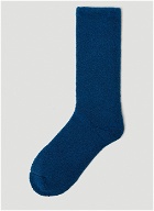 Terry Rolled Socks in Blue