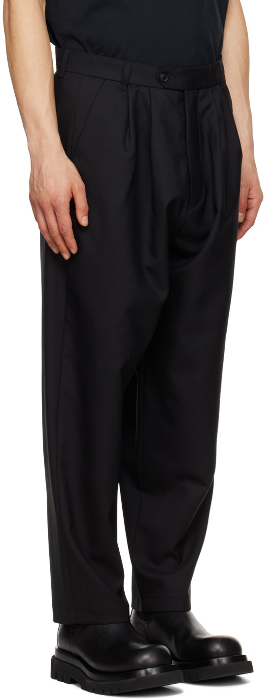 Lownn Black Two Pleat Trousers