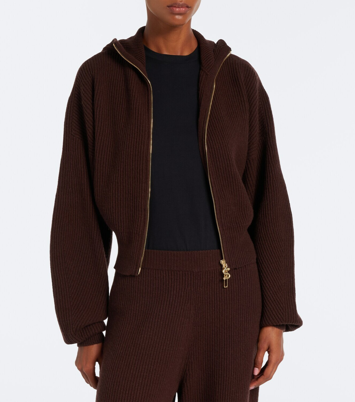 Sportmax Ribbed-knit wool and cashmere cardigan