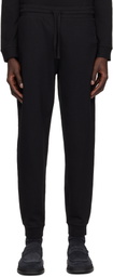 Hugo Black Cotton-Blend Embroidered Logo Sweatpants