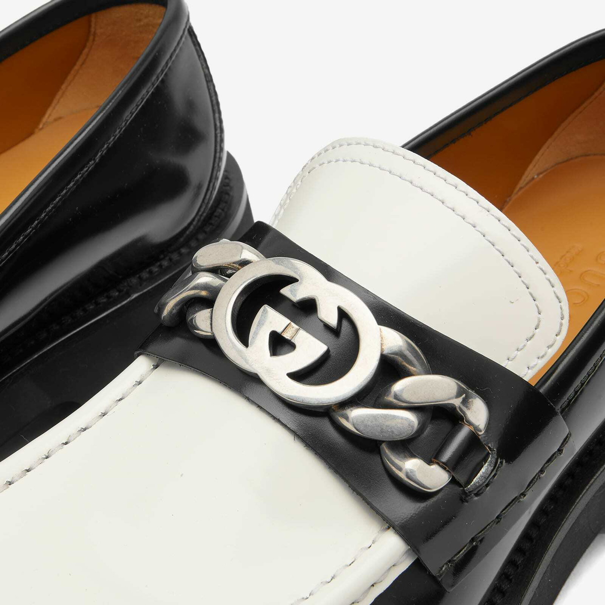 Gucci Herald Chain Chunky Loafers, 12 Gucci Harald Leather Lug-Sole Loafers | Neiman Marcus main image 3