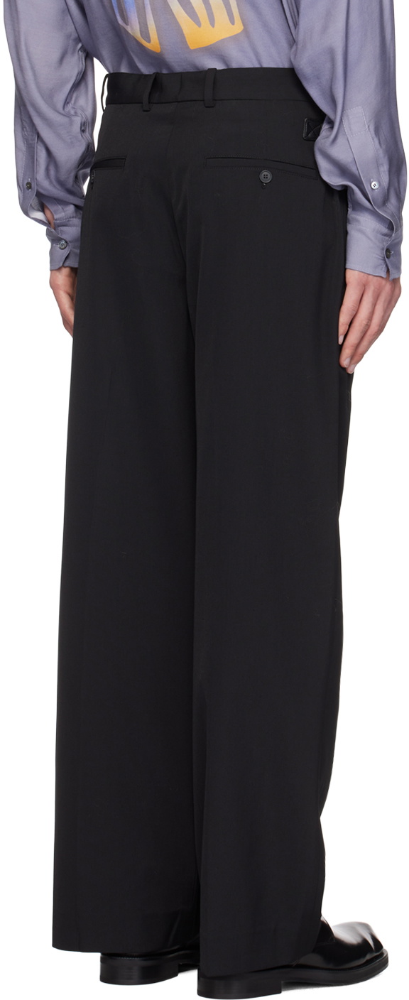 Acne Studios Black Wrap Over Trousers Acne Studios