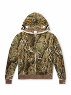 SAINT MXXXXXX - BAPE Shark Camouflage-Print Cotton-Jersey Zip-Up Hoodie - Green