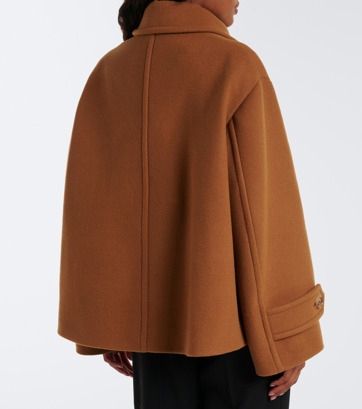 Chloé Double-breasted oversized wool-blend peacoat