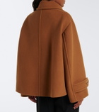 Chloé Double-breasted oversized wool-blend peacoat