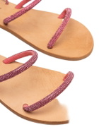 MC2 Saint Barth Wrap Flat Sandals With Fuchsia Rhinestones