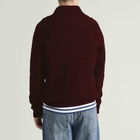 Barbour Men's Riggbay Knitted Half Zip Jumper in Chestnut