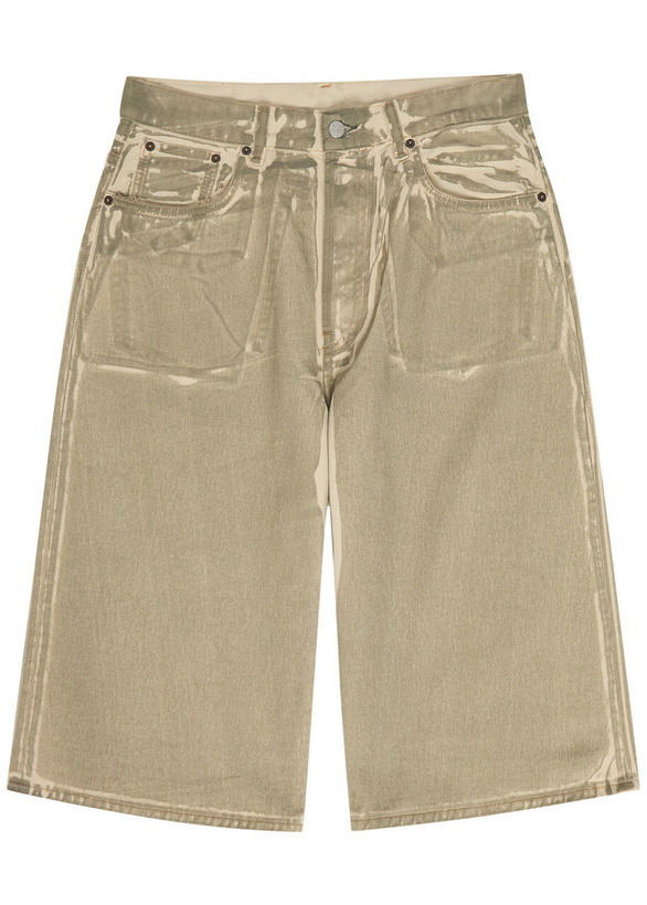 Photo: Acne Studios Two-tone Denim Shorts Beige