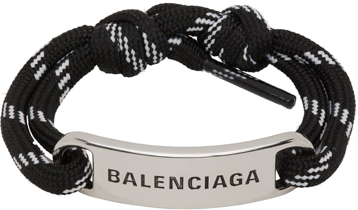 Photo: Balenciaga Black & White Plate Bracelet