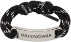Balenciaga Black & White Plate Bracelet