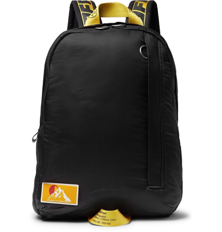Photo: Off-White - Easy Webbing-Trimmed Shell Backpack - Black