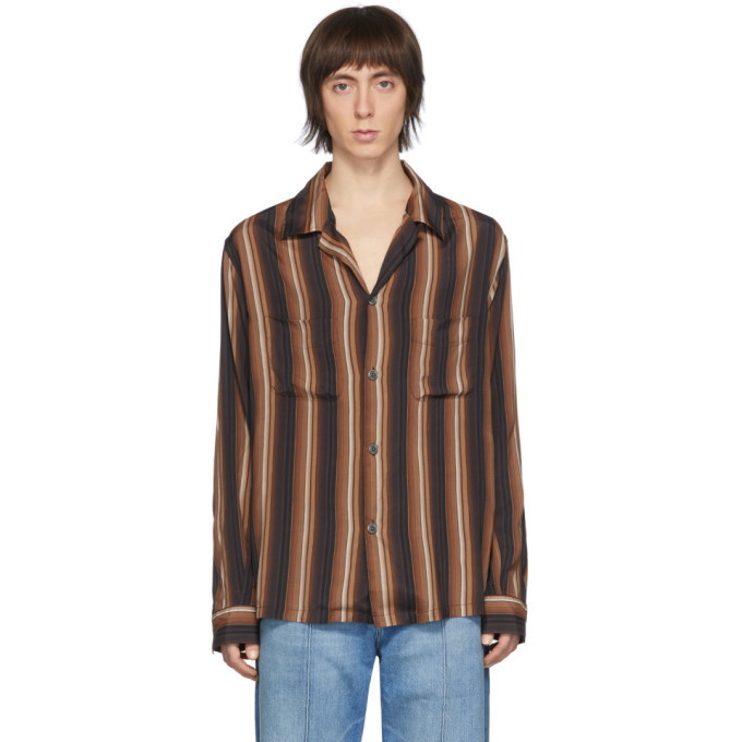 Photo: Our Legacy Brown Striped Heusen Shirt