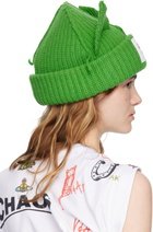 Charles Jeffrey LOVERBOY Green Chunky Ears Beanie