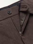 Thom Sweeney - Tapered Pleated Linen Trousers - Brown