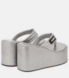 Coperni Glitter wedge thong sandals