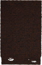 MM6 Maison Margiela Brown Distressed Scarf