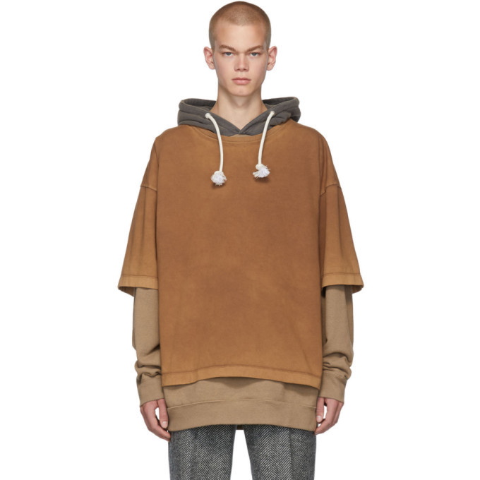 Photo: Maison Margiela Brown Overdyed Garment Hoodie