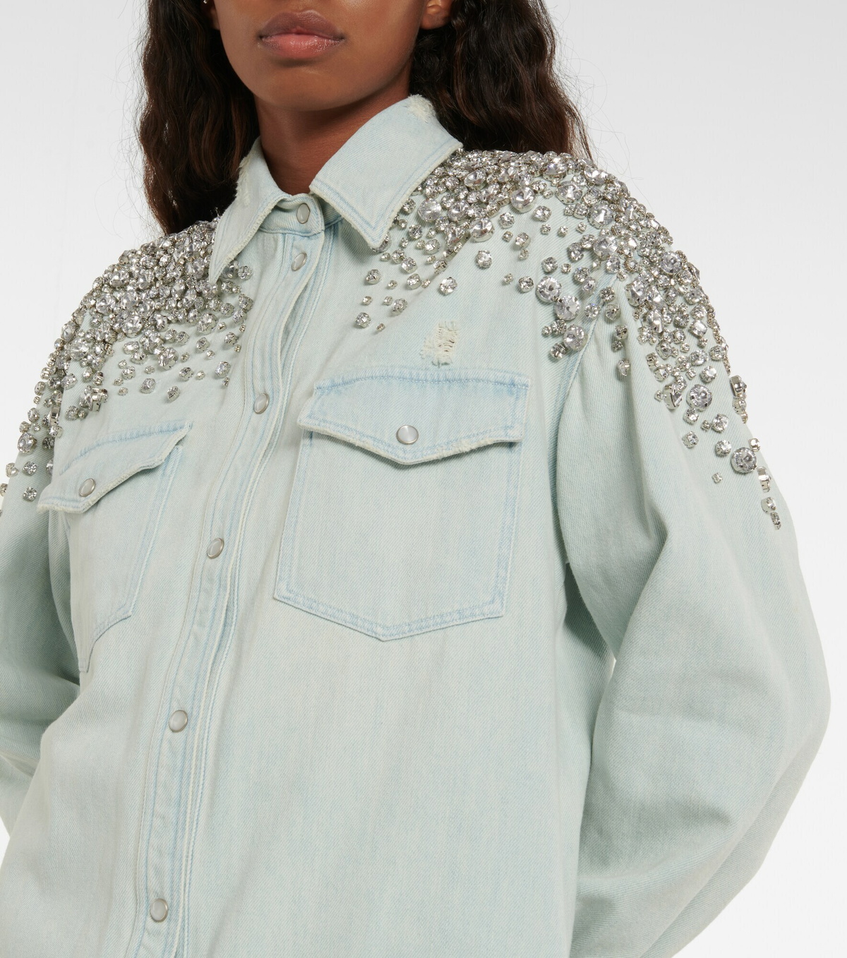 Golden Goose - Embellished denim shirt Golden Goose Deluxe Brand