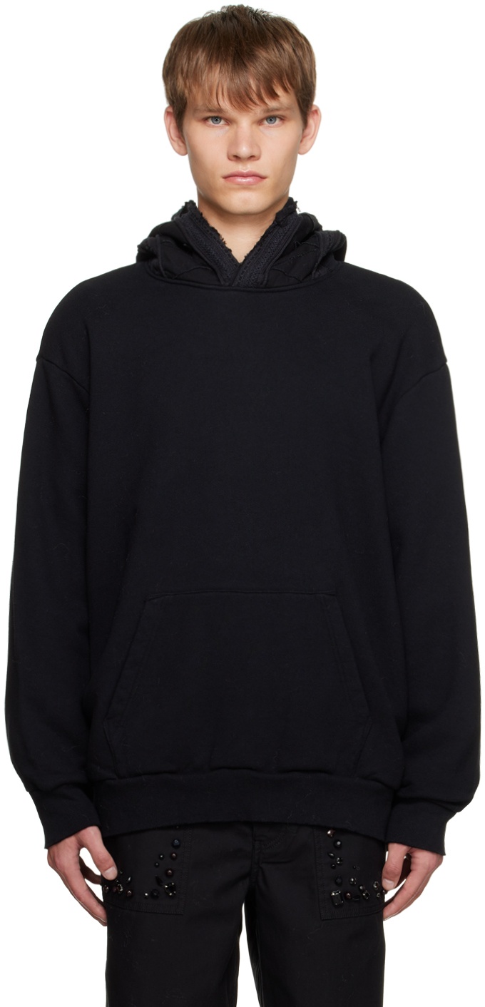 Photo: UNDERCOVER Black Embroidered Hoodie